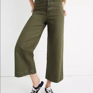 Madewell Emmett button-front wide leg pants
